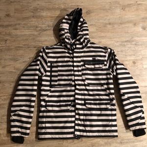 DC Coat Black and Grey striped coat